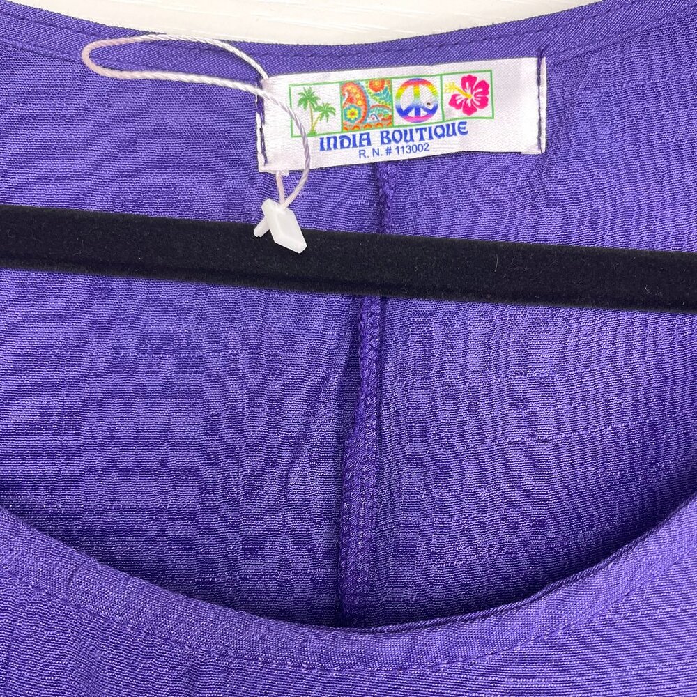 Hilo Hattie Boutique Purple Boho Oversized Dress One Size /Plus Made In Hawaii - Picture 8 of 10